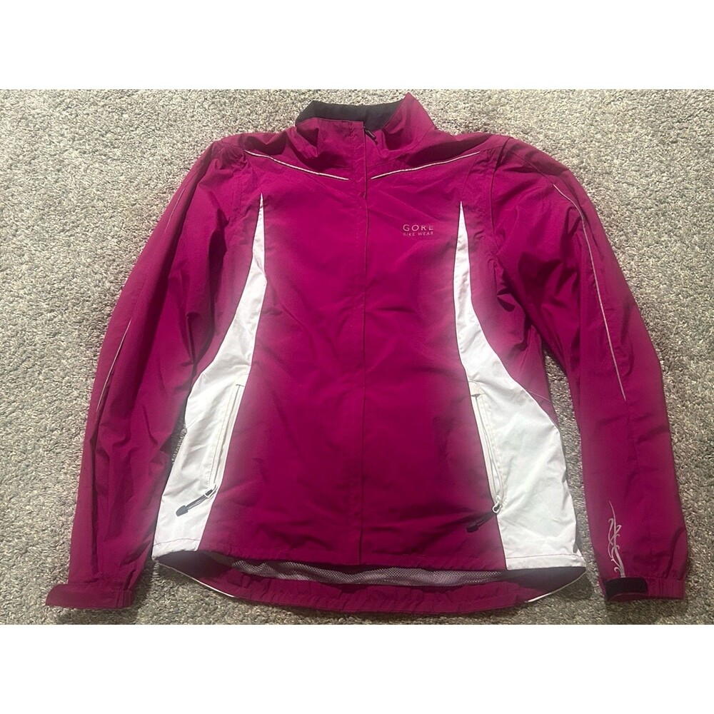 GORE BIKE WEAR Womens L Convertible Running Cycling Jacket Zip-Off Sleeves Pink
